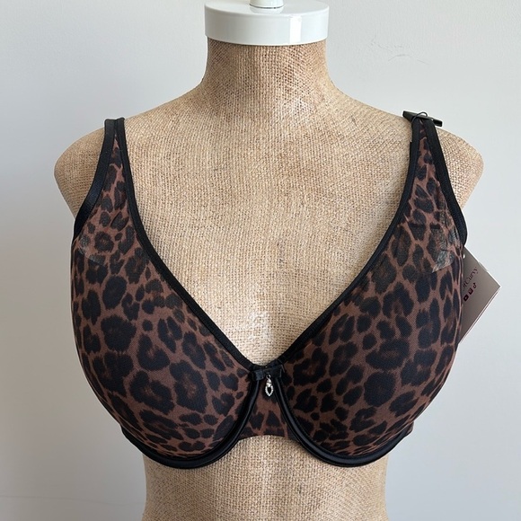 Curvy Couture Sheer Mesh Full Coverage Unlined Underwire Bra 38DD NEW! - Picture 7 of 7